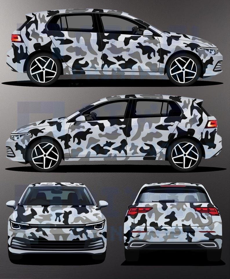 100 pièces Kit graphique camouflage - Stickers universels en vinyle pour modèles réduits de voitures