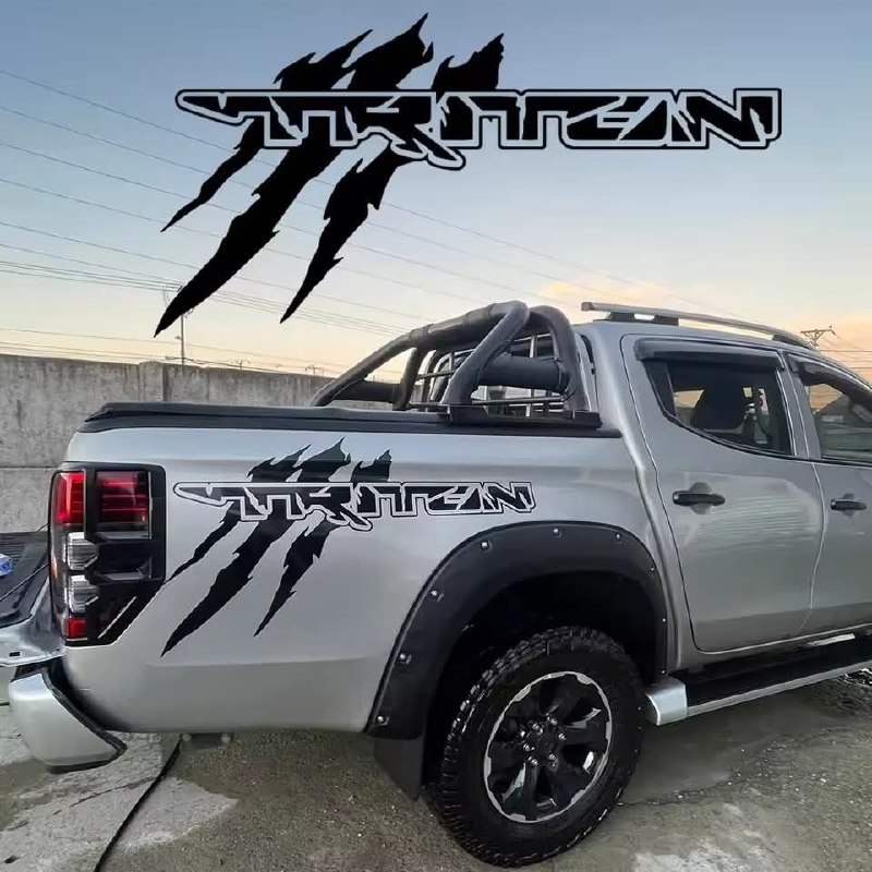 2 PCS Autocollants de ramassage 4x4, 2 pièces, autocollants graphiques de véhicule pour Mitsubishi L200 TRITON CLAWMARK, accessoires en vinyle pour camion pick-up