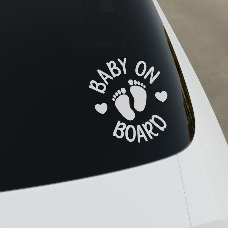 2 PCS Sticker bébé à bord en vinyle pour voiture