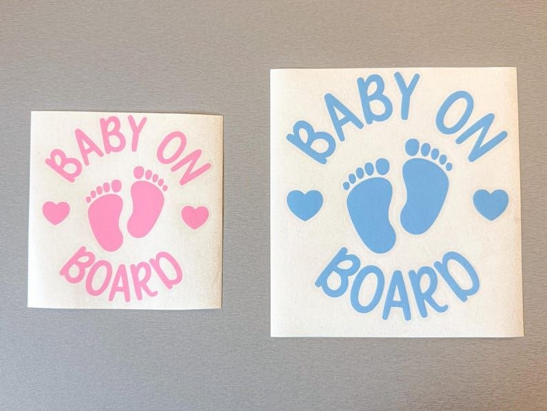 2 PCS Sticker bébé à bord en vinyle pour voiture