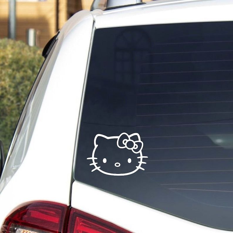 2 pcsSticker vinyle chaton,Hello Kitty