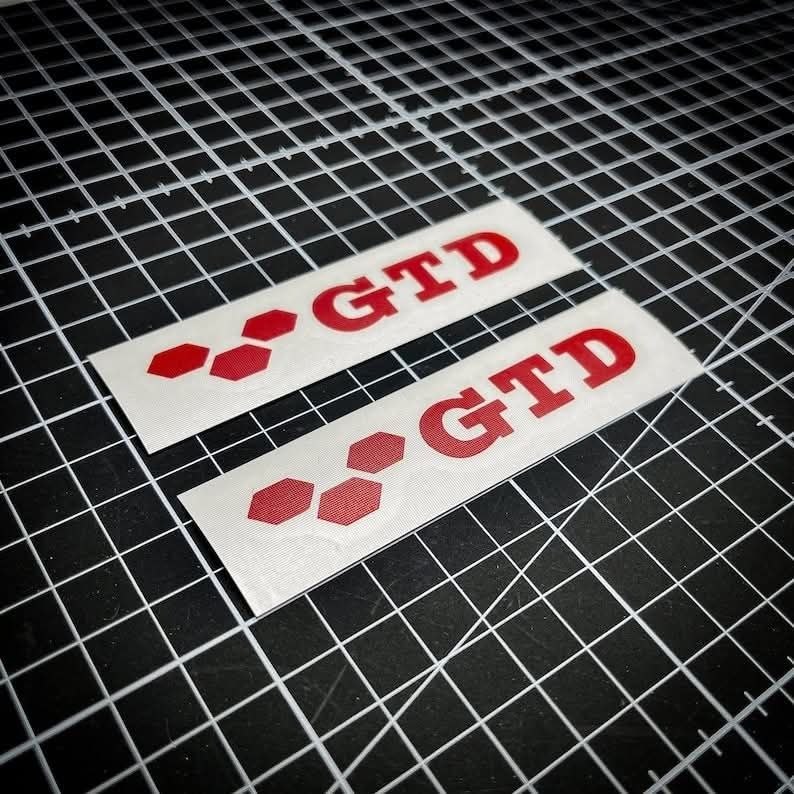 2 Piéces autocollants premium VW Golf GTD