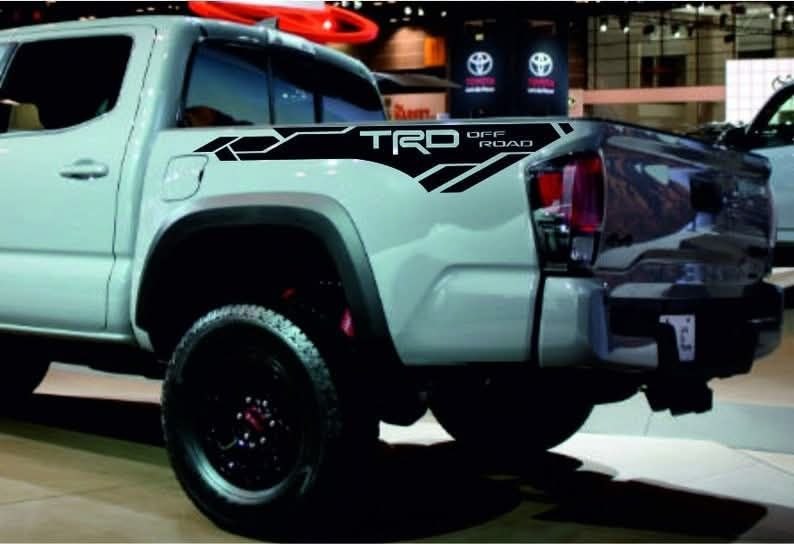 2 pièces côté Stripe corps autocollant vinyle graphique autocollant logo TRD Off Road de haute qualité !