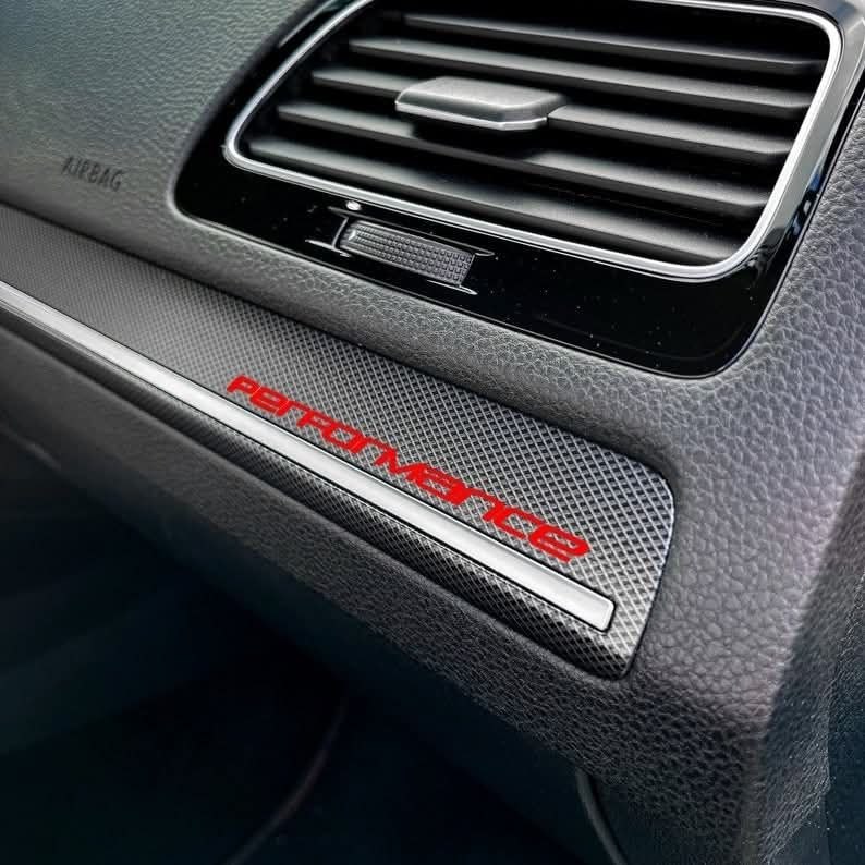 2x premium vinyl dashboard stickers VW Golf 7 GTI Performance lettering