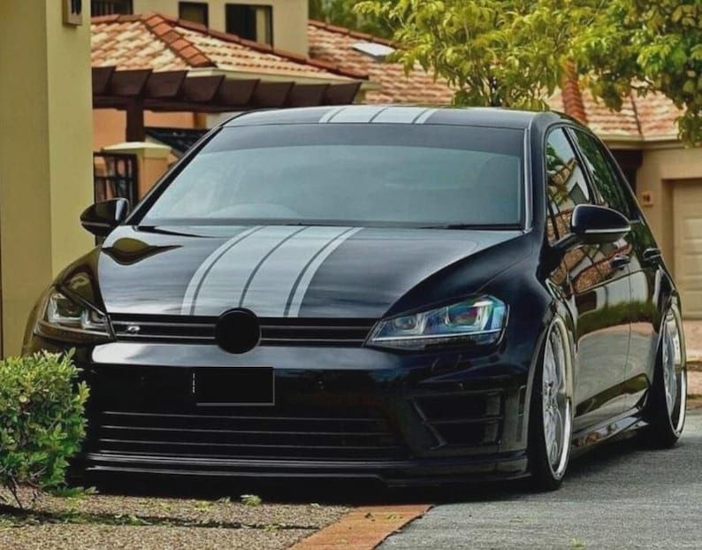 3 Pièces Convient aux décalcomanies de toit et de bande arrière de capot de golf VW Volkswagen de toutes les années