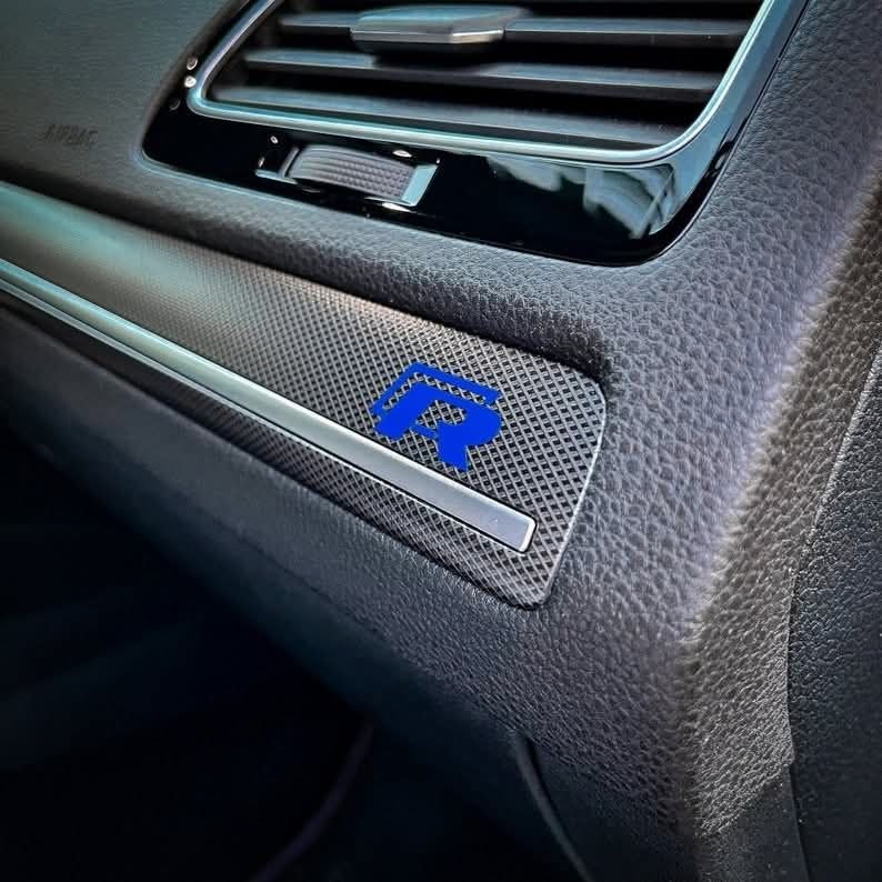 4x Premium Vinyl Dashboard Sticker R Logo