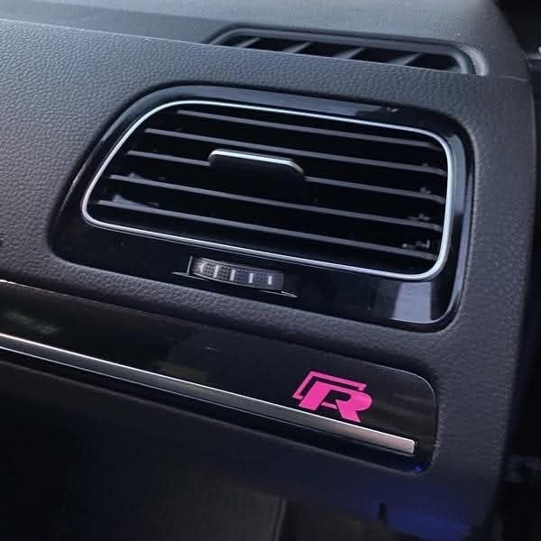 4x Premium Vinyl Dashboard Sticker R Logo