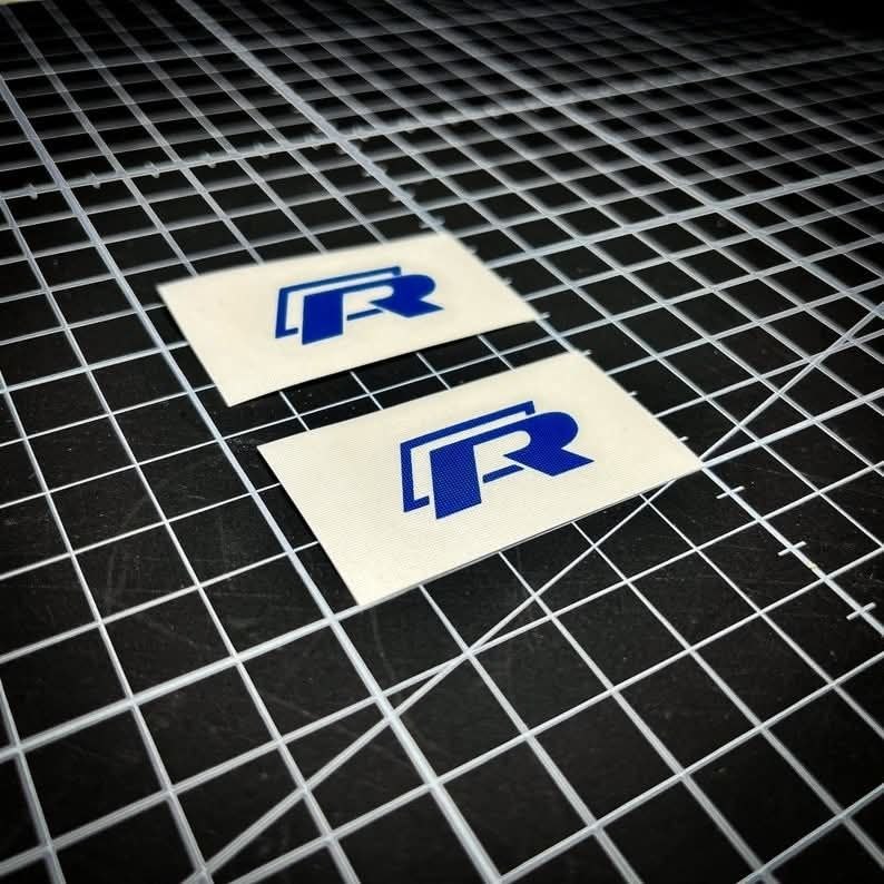 4x Premium Vinyl Dashboard Sticker R Logo