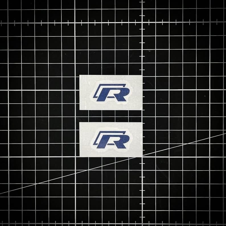 4x Premium Vinyl Dashboard Sticker R Logo