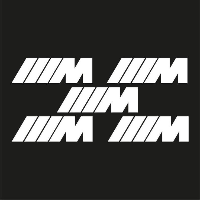 5 BMW M stickers
