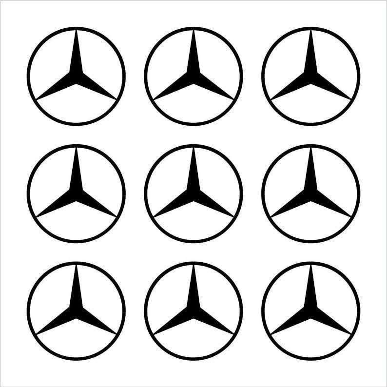 6 autocollants en vinyle AF SML Mercedes - Parfaits pour les voitures, les fenêtres, les ordinateurs portables et plus encore !