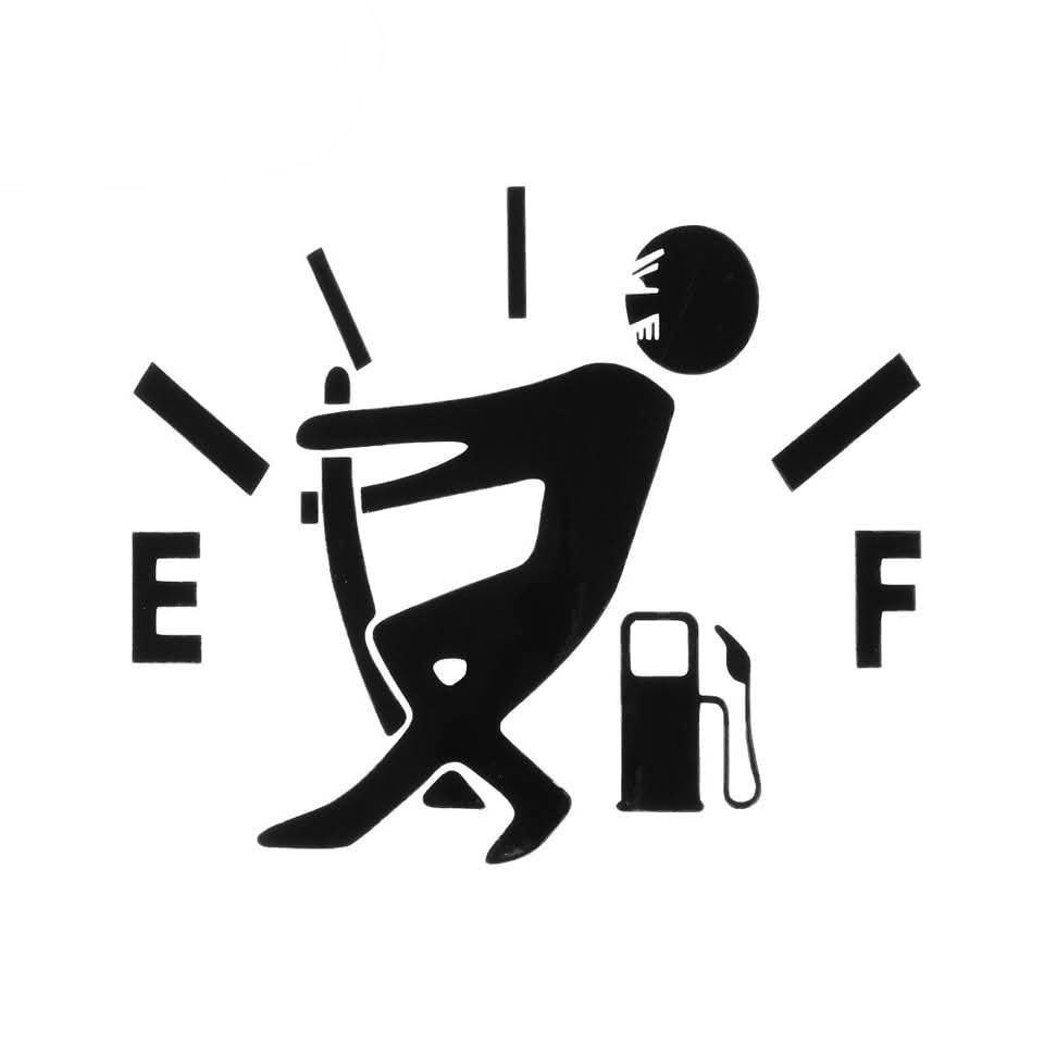 Autocollant de jauge à essence vide et pleine