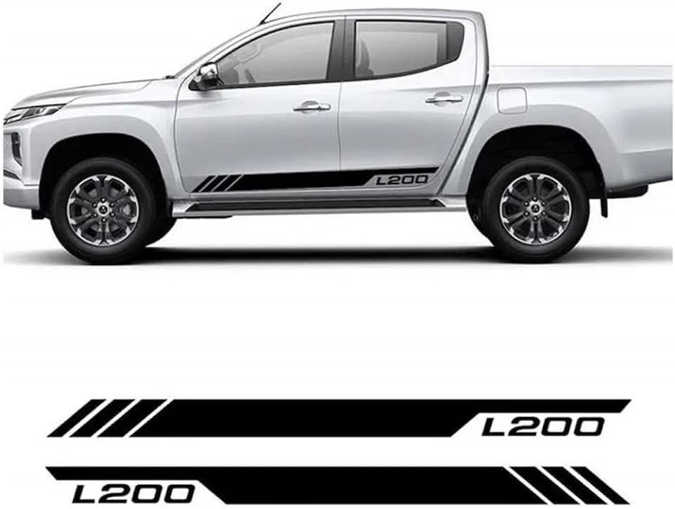 Autocollant de Logo de Voiture pour Mitsubishi L200, Emblème Stylisé Avant et Arrière Décoration Extérieure de Voiture Accessoires Modifiés