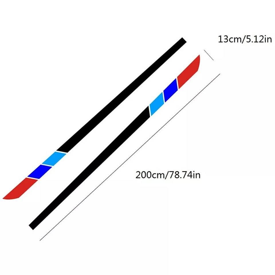 Autocollant jupe latérale autocollant couleur M Performance M compatible avec BM