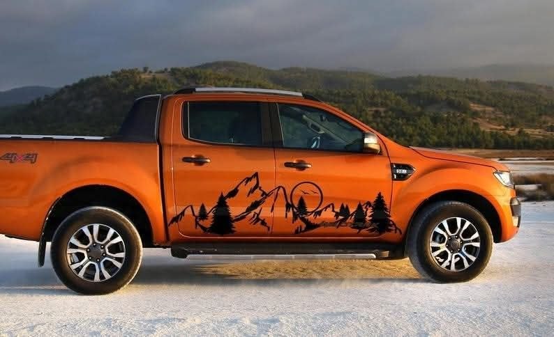 Autocollant latéral de carrosserie montagne, décoration de carrosserie nature forêt américaine pour 4x4, Jeep, pick-up, SUV, habillage de véhicule, cadeau pour voyageur