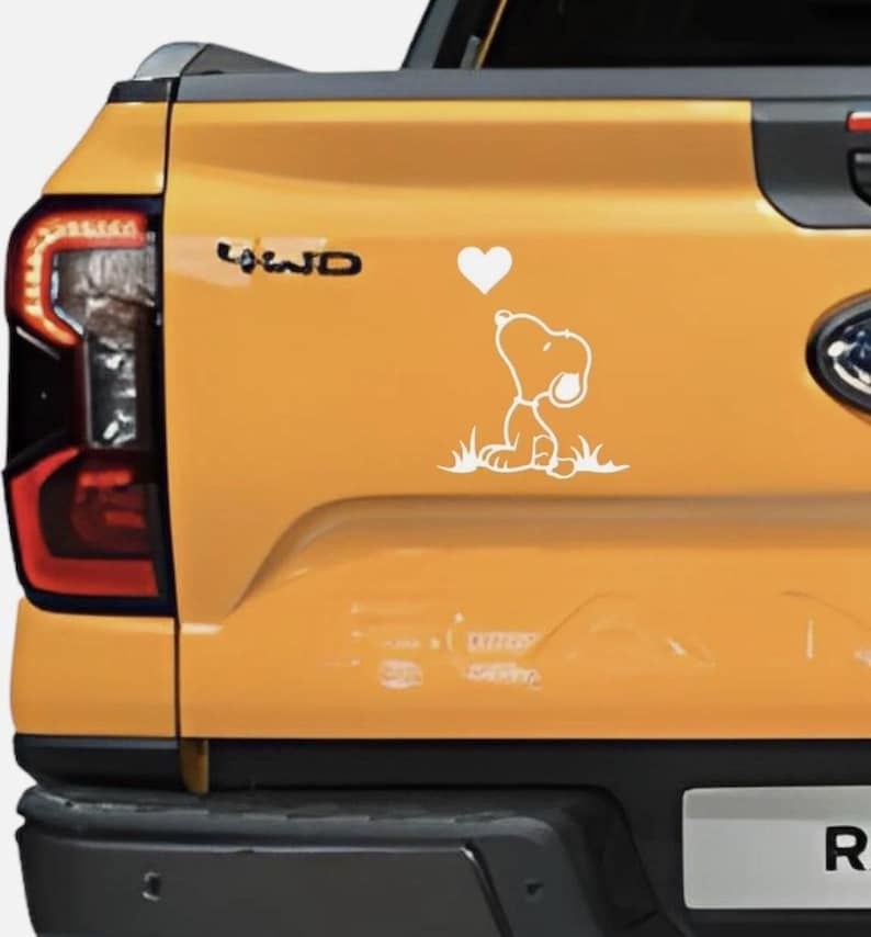 Autocollant Snoopy pour voiture, logo, sticker mural, env. 15 cm