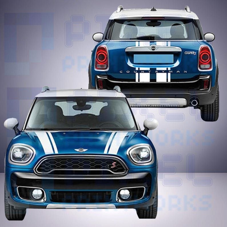 Bandes de décalcomanies pour capot et coffre pour Mini Cooper Countryman - Autocollants en vinyle pour R60 et F60
