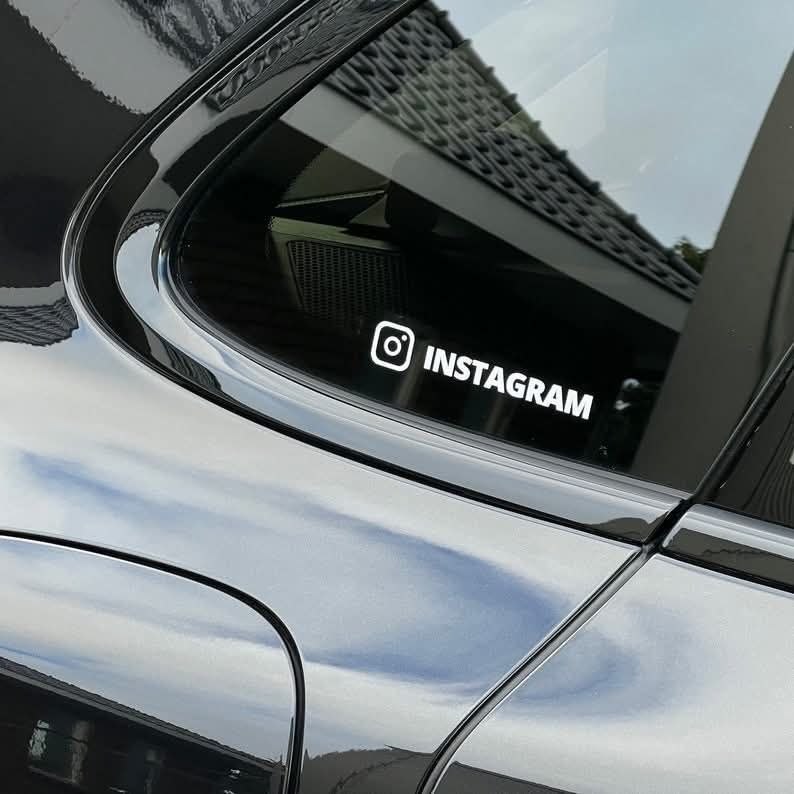 Custom Instagram Name Vinyl Decal Car Window Personalized IG Username JDM Drift Sticker Chrome Holographic Oil Slick