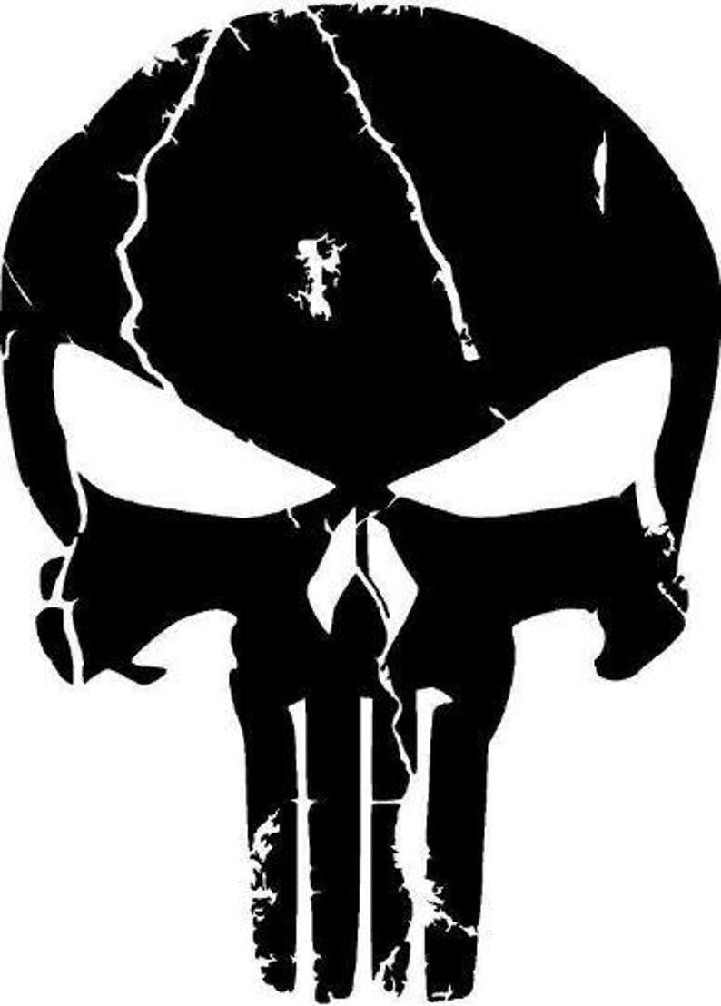 Décalcomanie en vinyle Punisher Skull Sticker pour capot de Jeep, camion, SUV