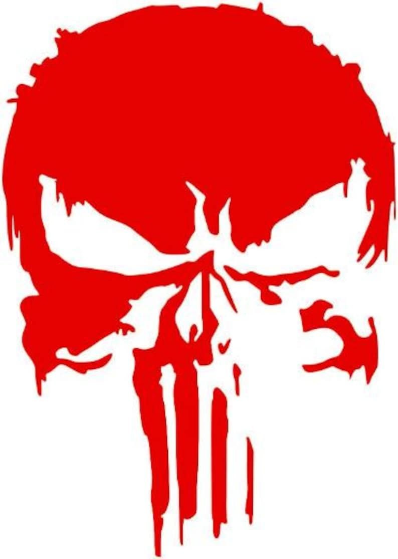Décalcomanie en vinyle tête de mort Punisher, décalcomanies tête de mort en sang pour Jeep, SUV, camions, toutes sortes de voitures, vinyle autocollant pour capot