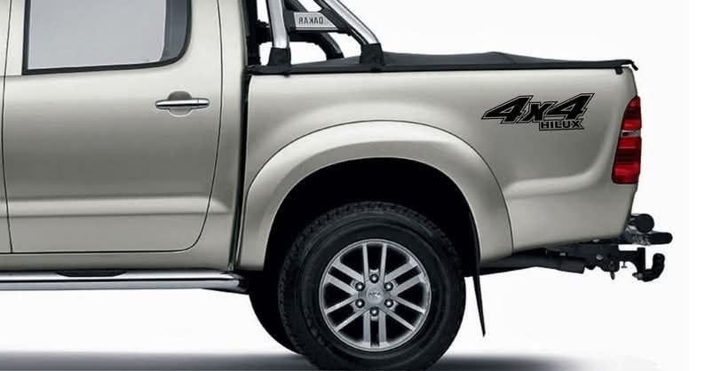 Kit d'autocollants graphiques en vinyle pour caisse Toyota Hilux 4 x 4