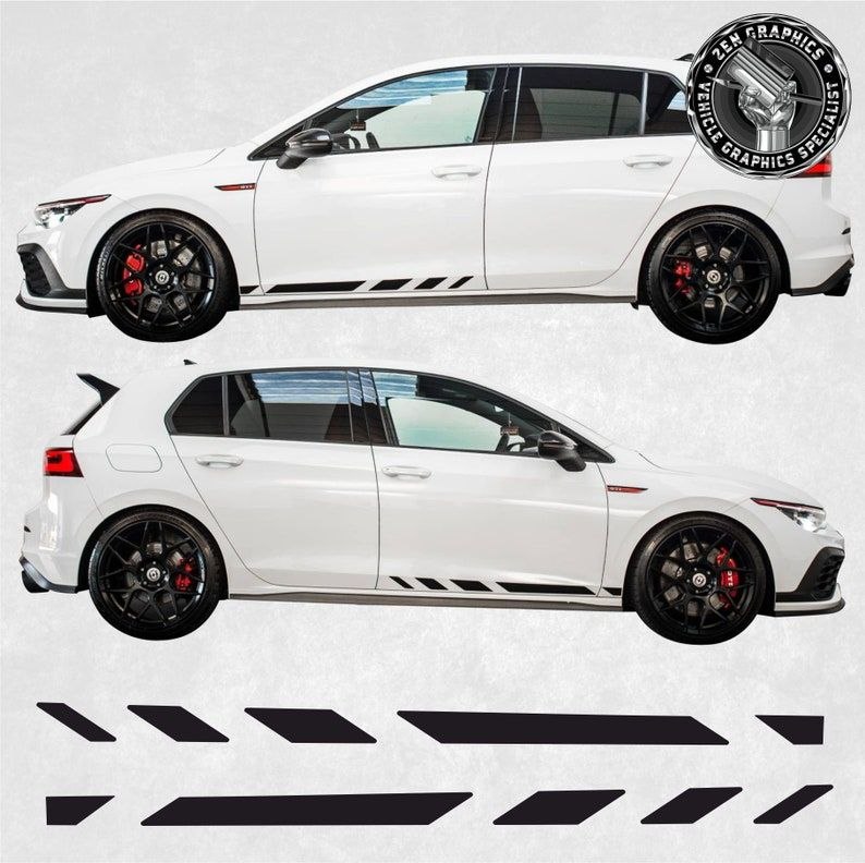 Kit de bandes latérales pour la Golf GTI MK8 - Stickers style clubsport