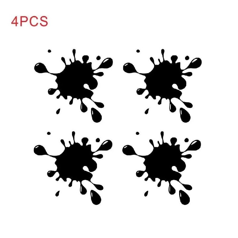 Lot de 4 autocollants amusants en vinyle en forme de gouttelettes d'eau pour voiture, pour pare-chocs, fenêtre, décoration de voiture
