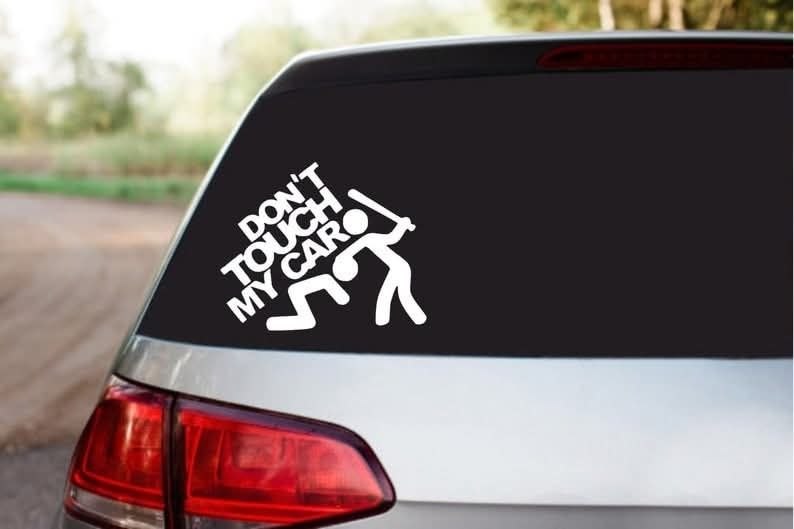 Sticker ne touche pas ma voiture Sticker ne touche pas ma voiture Sticker voiture drôle Stickers pour voiture drôles Stickers vinyle drôles