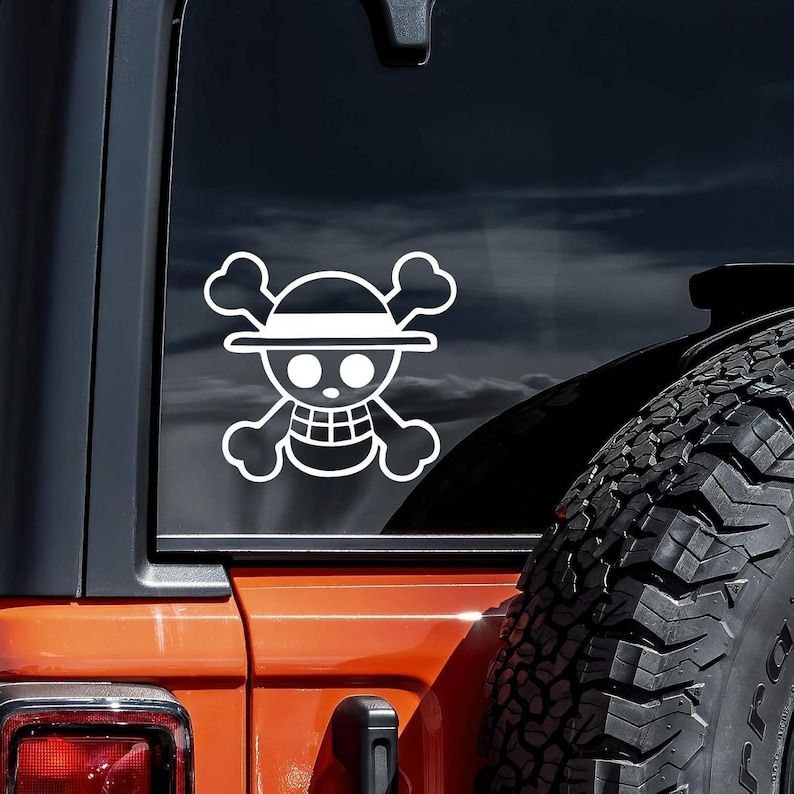 Sticker pour vitres de voiture Anime Hat, vinyle