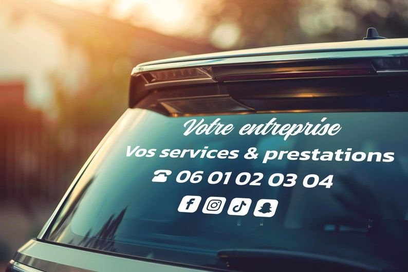 Sticker voiture personnalisé - Autocollants publicitaires sur mesure Lettrage adhésif pour promotion & publicité professionnelles