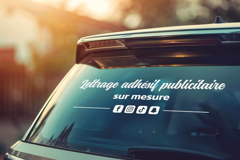 Sticker voiture personnalisé - Autocollants publicitaires sur mesure Lettrage adhésif pour promotion & publicité professionnelles